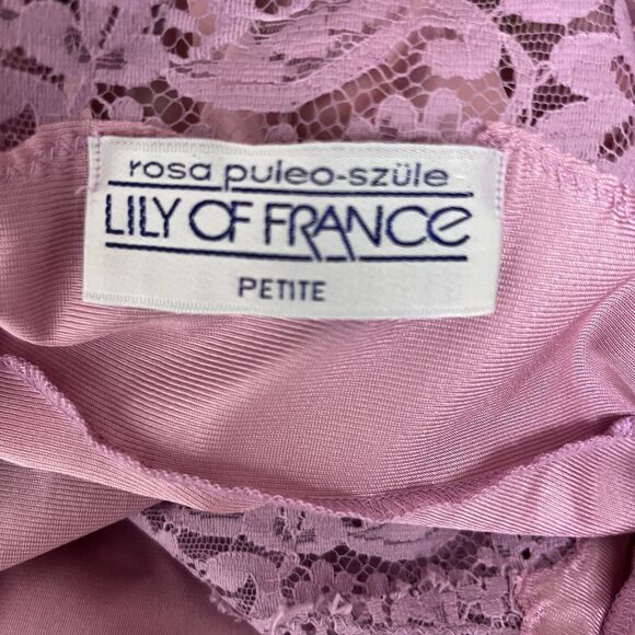 Vintage Lily Of France Nightgown Womens Petite Maxi Gown Lace Neglige Boudoir - Picture 5 of 13